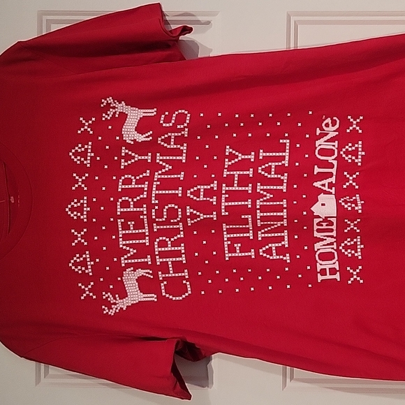 Home Alone Merry Christmas ya filthy Animal NWT T shirt sz L movie Holiday - Picture 2 of 4